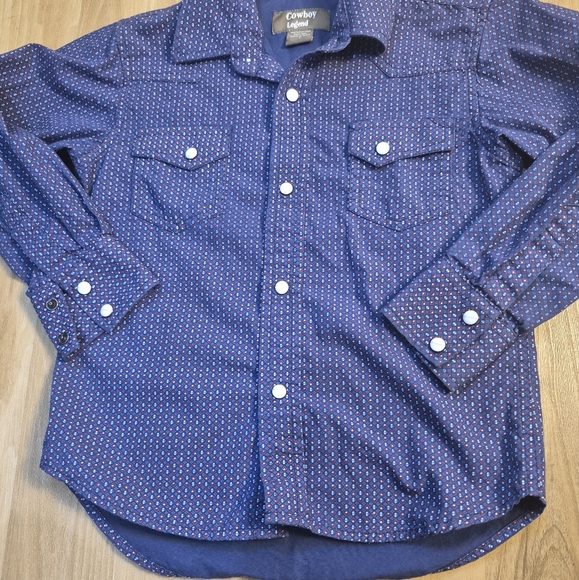 Blue Button-Up Shirt - Picture 3 of 6